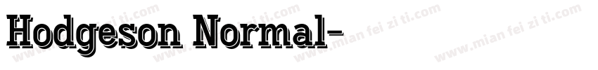 Hodgeson Normal字体转换
